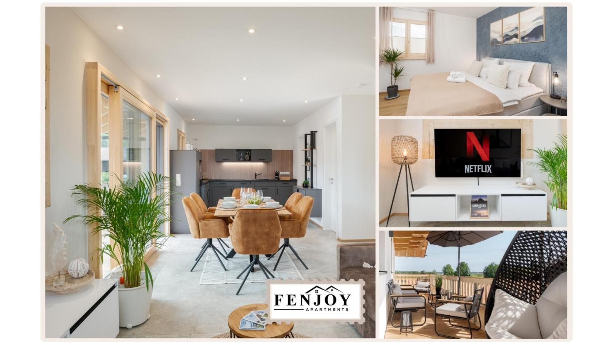 Fenjoy: Ferienapartment In Neubau / Balkon / Bbq 베르나우암히엠지 외부 사진